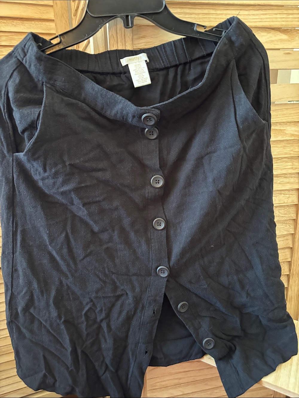 Matty M Black Elastic Back Skirt Medium